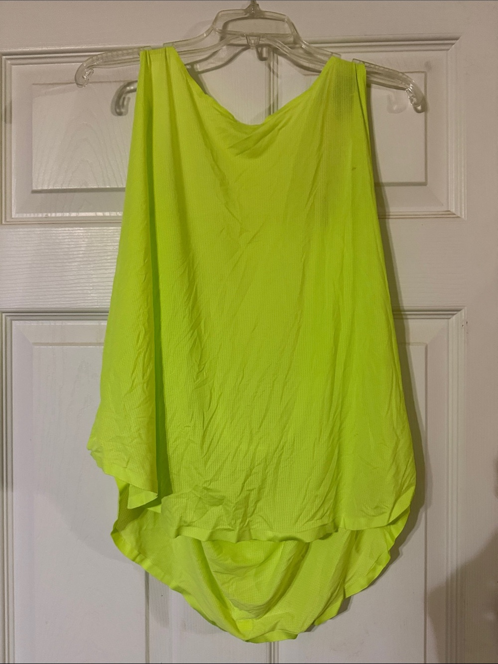 NWT SHEFIT Electric Yellow/ Neon Lime High-Low Mesh Workout Tank Top Size 3 Luxe